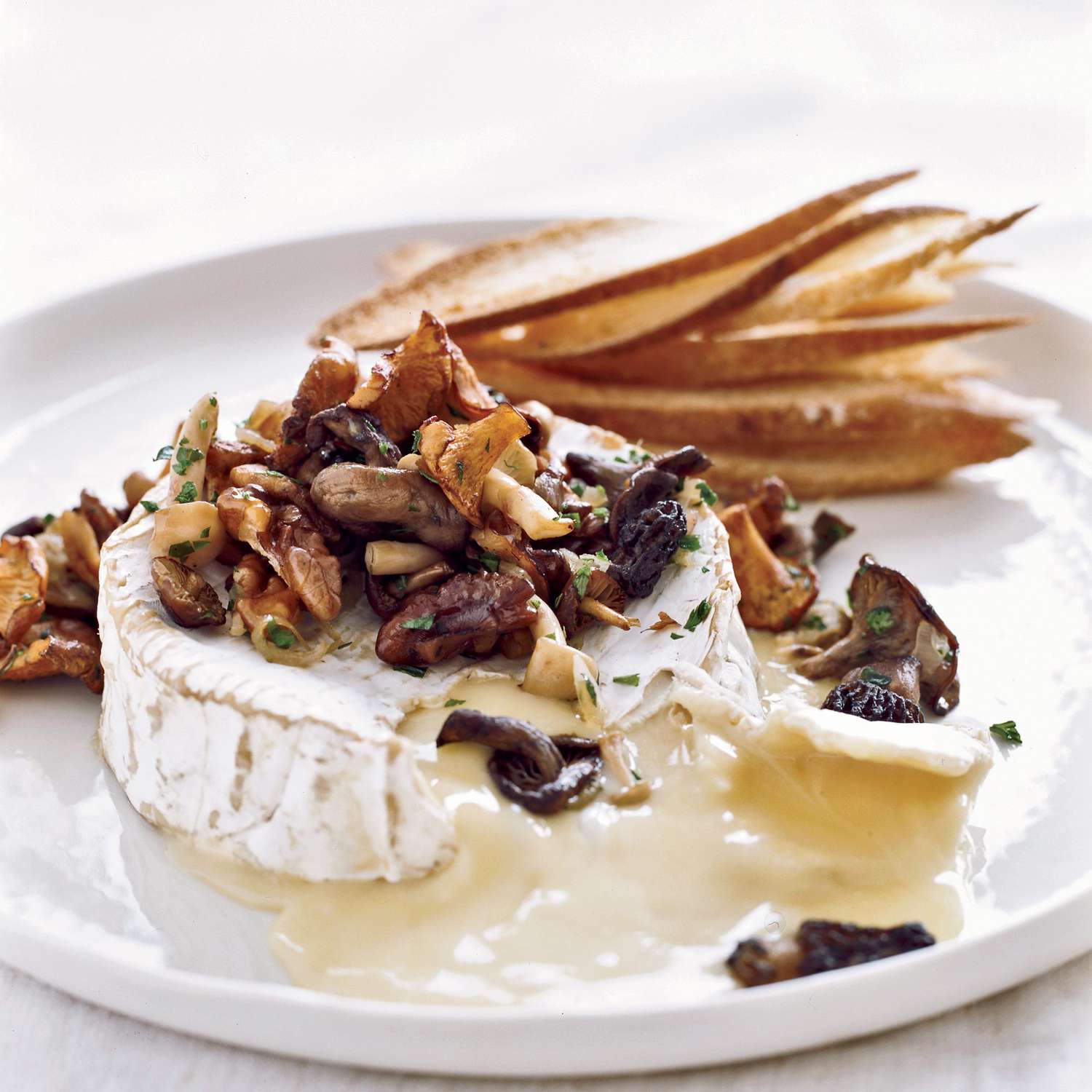 Open-Faced Breton Mushroom and Camembert Tartine