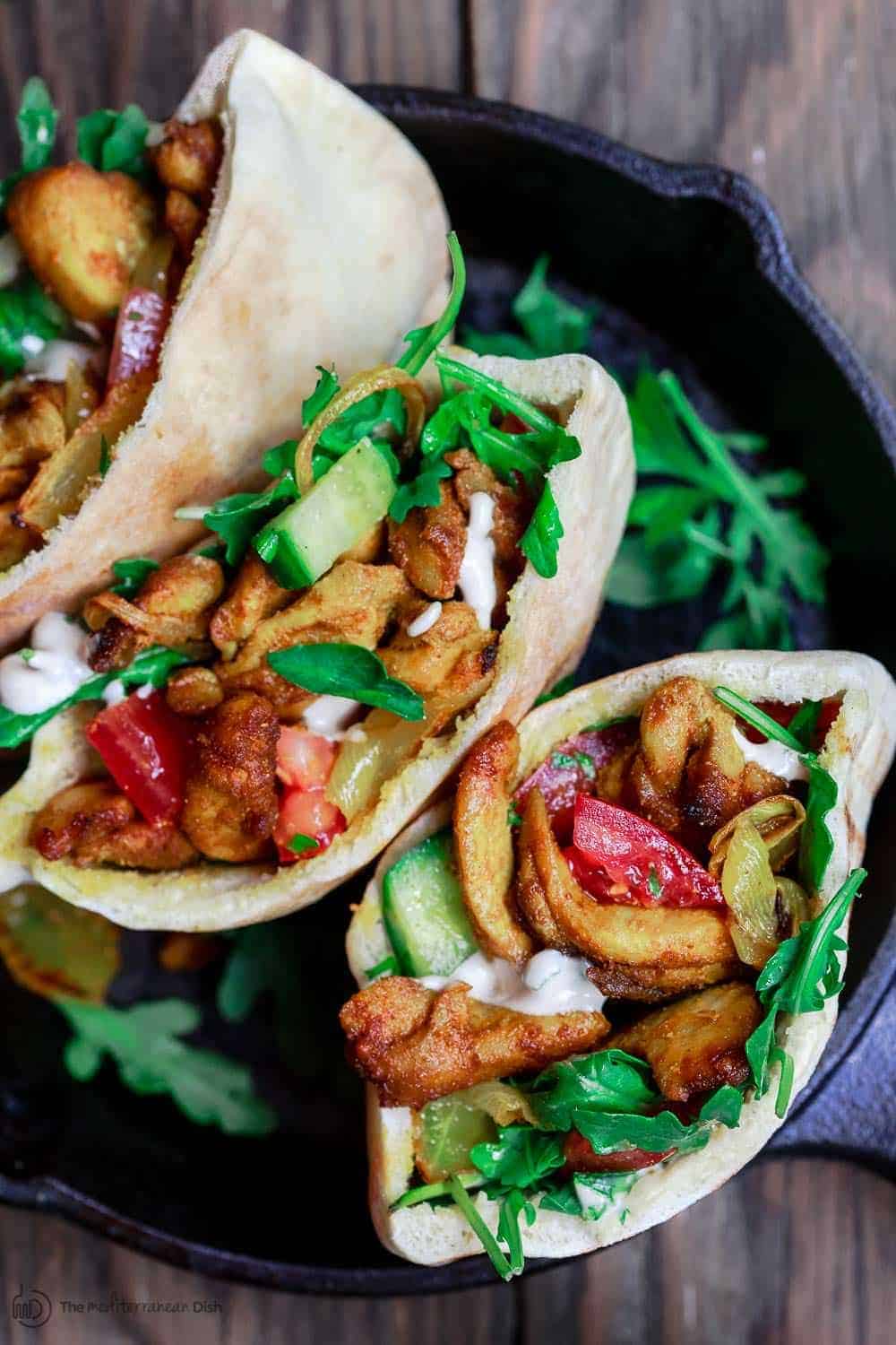 Mediterranean Chicken Shawarma Pita