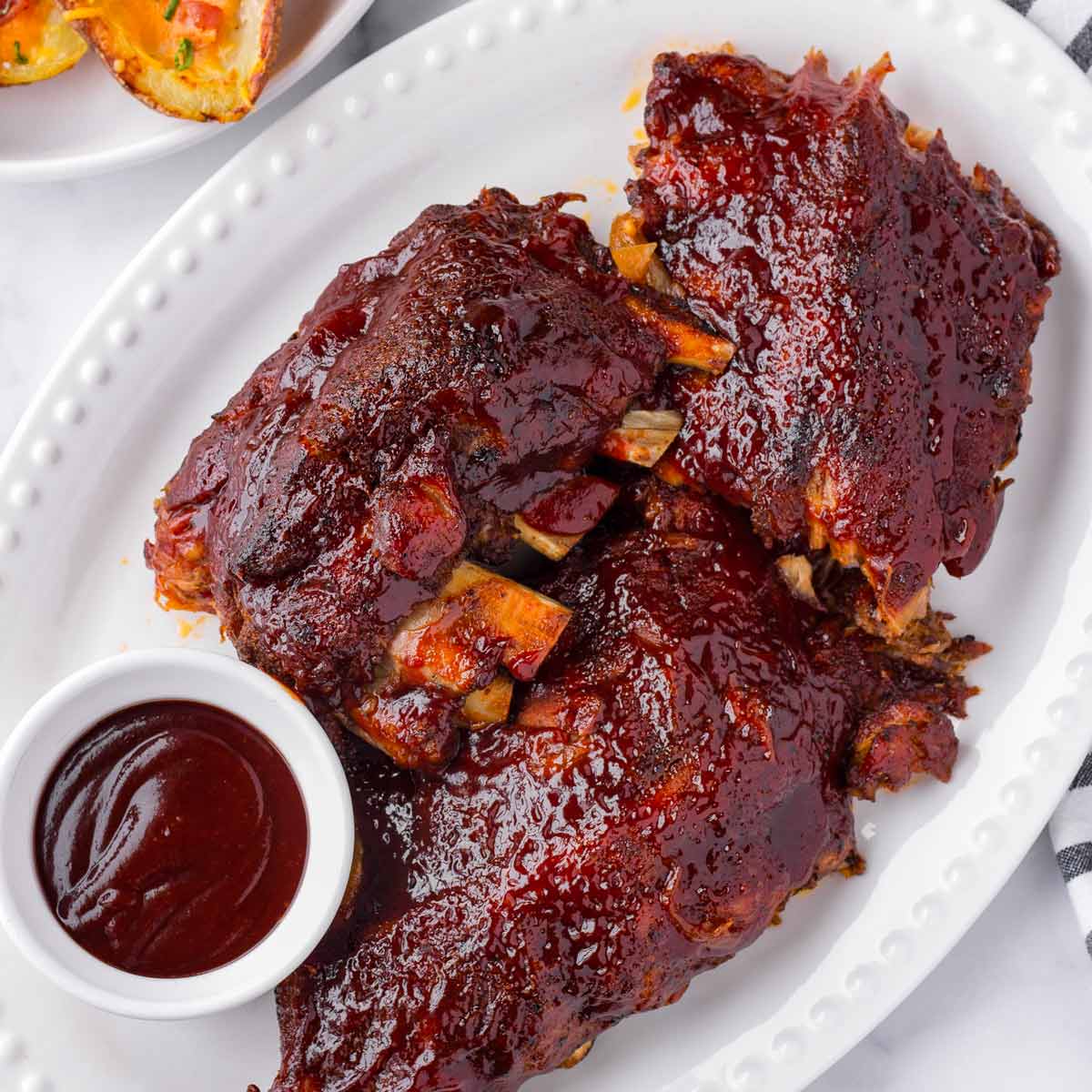 Slow Cooker Baby Back Ribs with Tangy BBQ Glaze