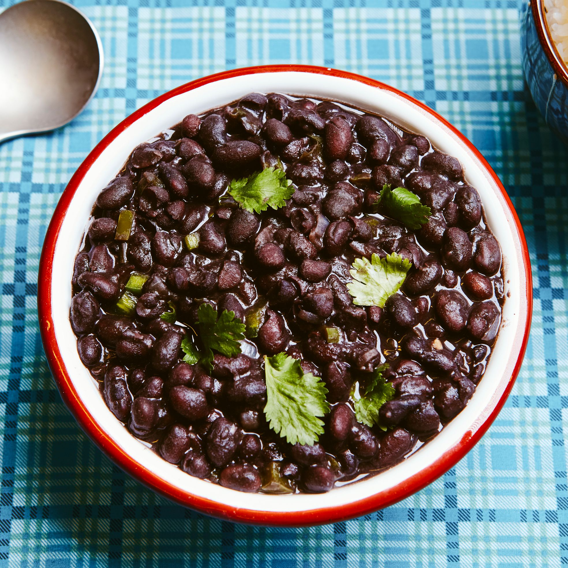 Dark Rum-Braised Caribbean Black Beans
