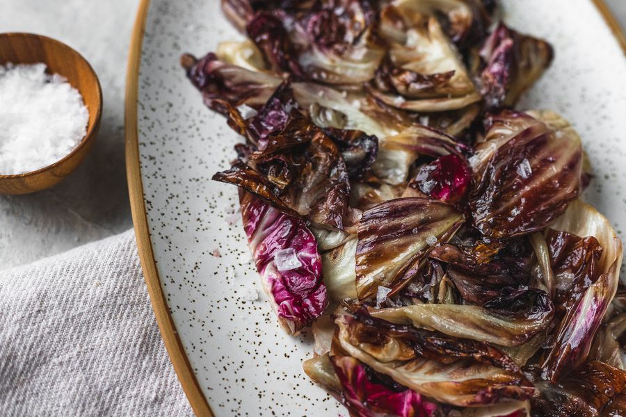 Sautéed Radicchio and Orange Salad with Bitter Almond Vinaigrette