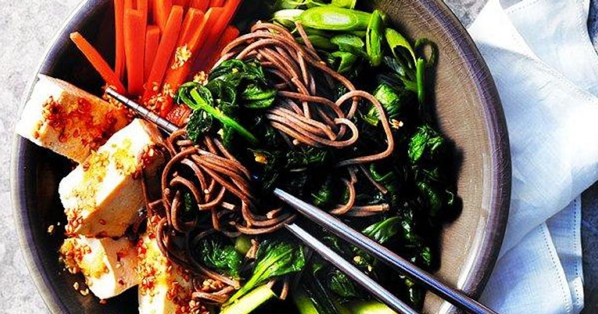 Maple-Glazed Tofu with Sesame-Ginger Vegetables