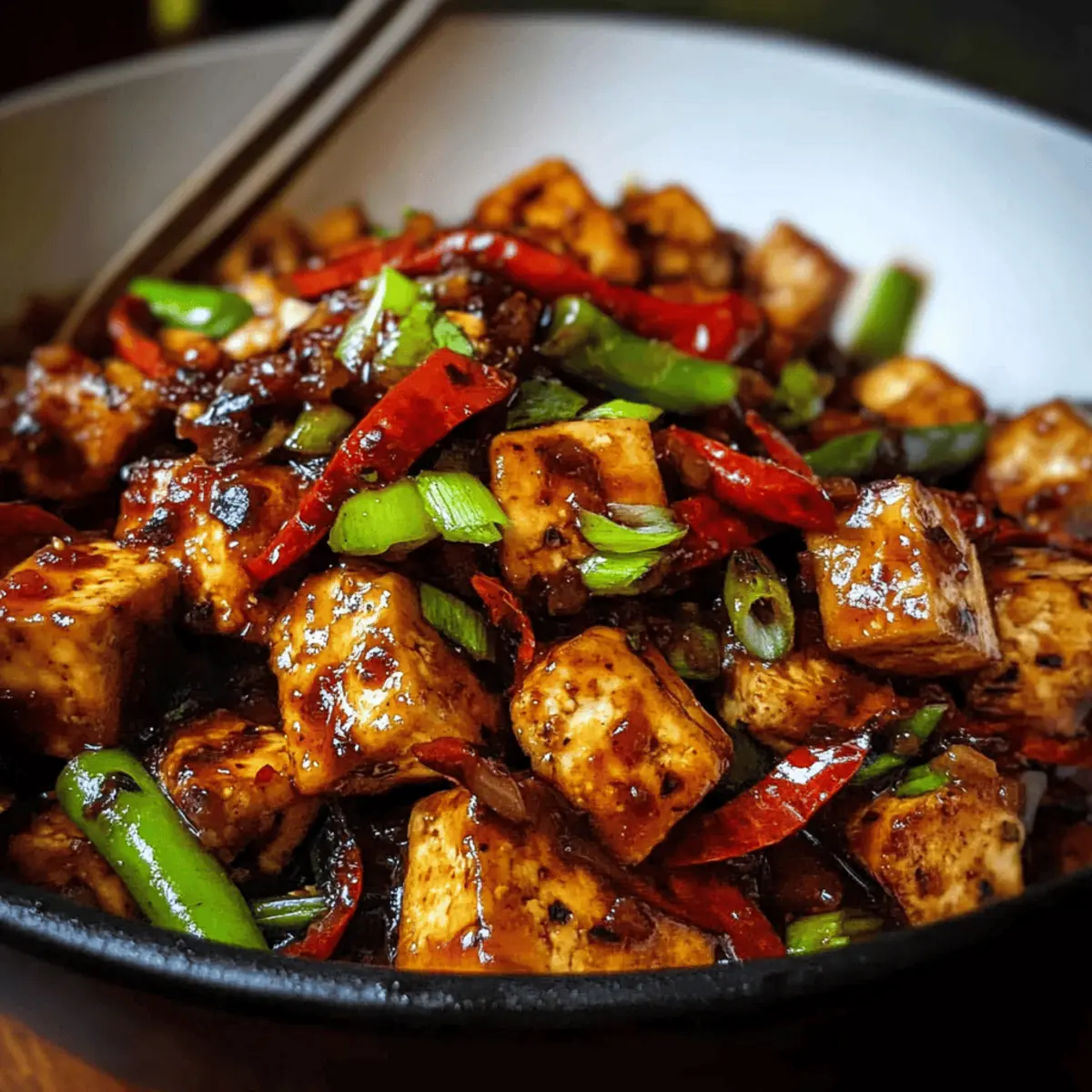 Korean-Inspired Spicy Garlic Tofu Stir Fry