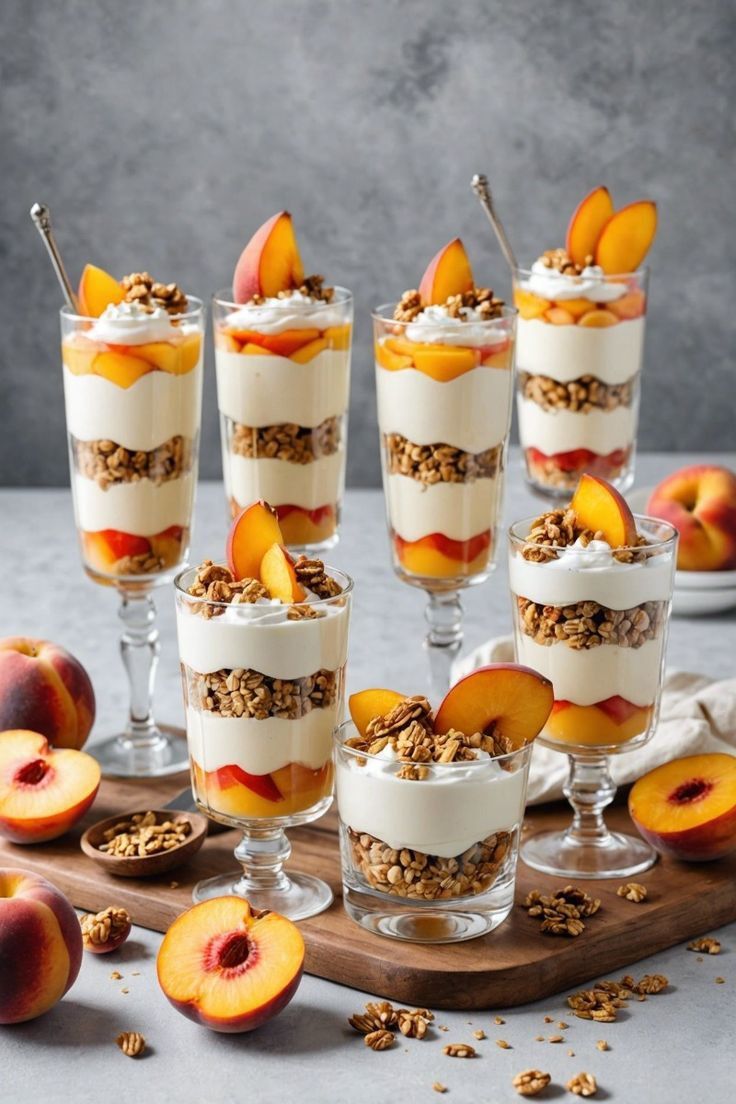 Oven-Roasted Peach and Honey Yogurt Parfaits