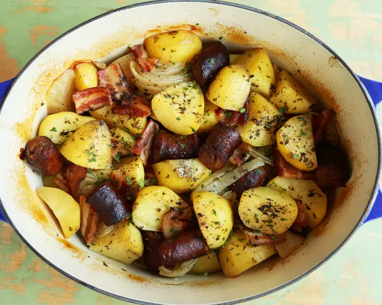 Dublin-Style Coddle with Sausage and Bacon
