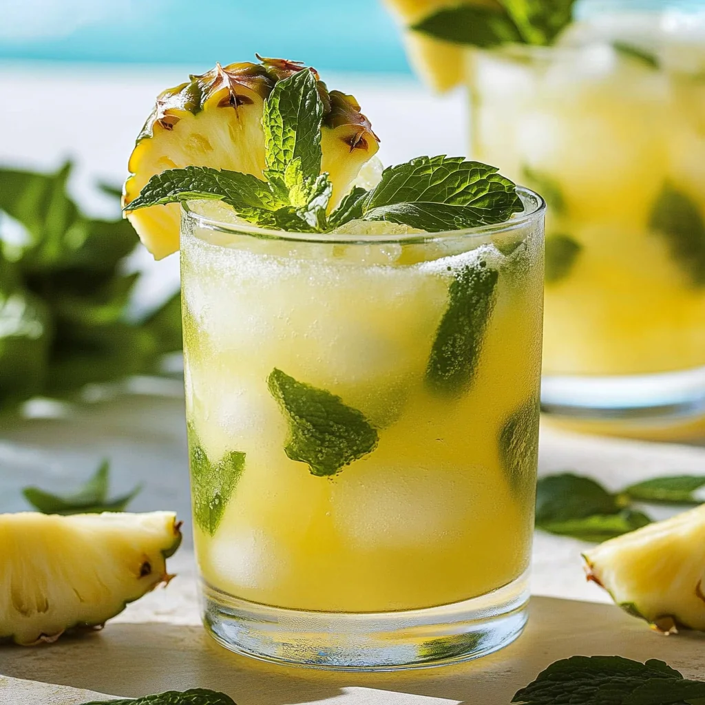 Tropical Pineapple-Mint Collins