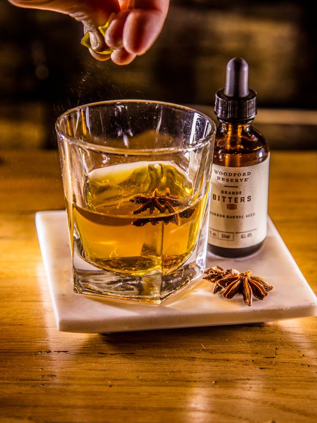Herbal Rye Manhattan with Cherry Bark Bitters