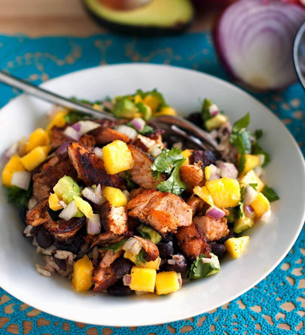Rum-Spiced Caribbean Black Bean and Mango Salad