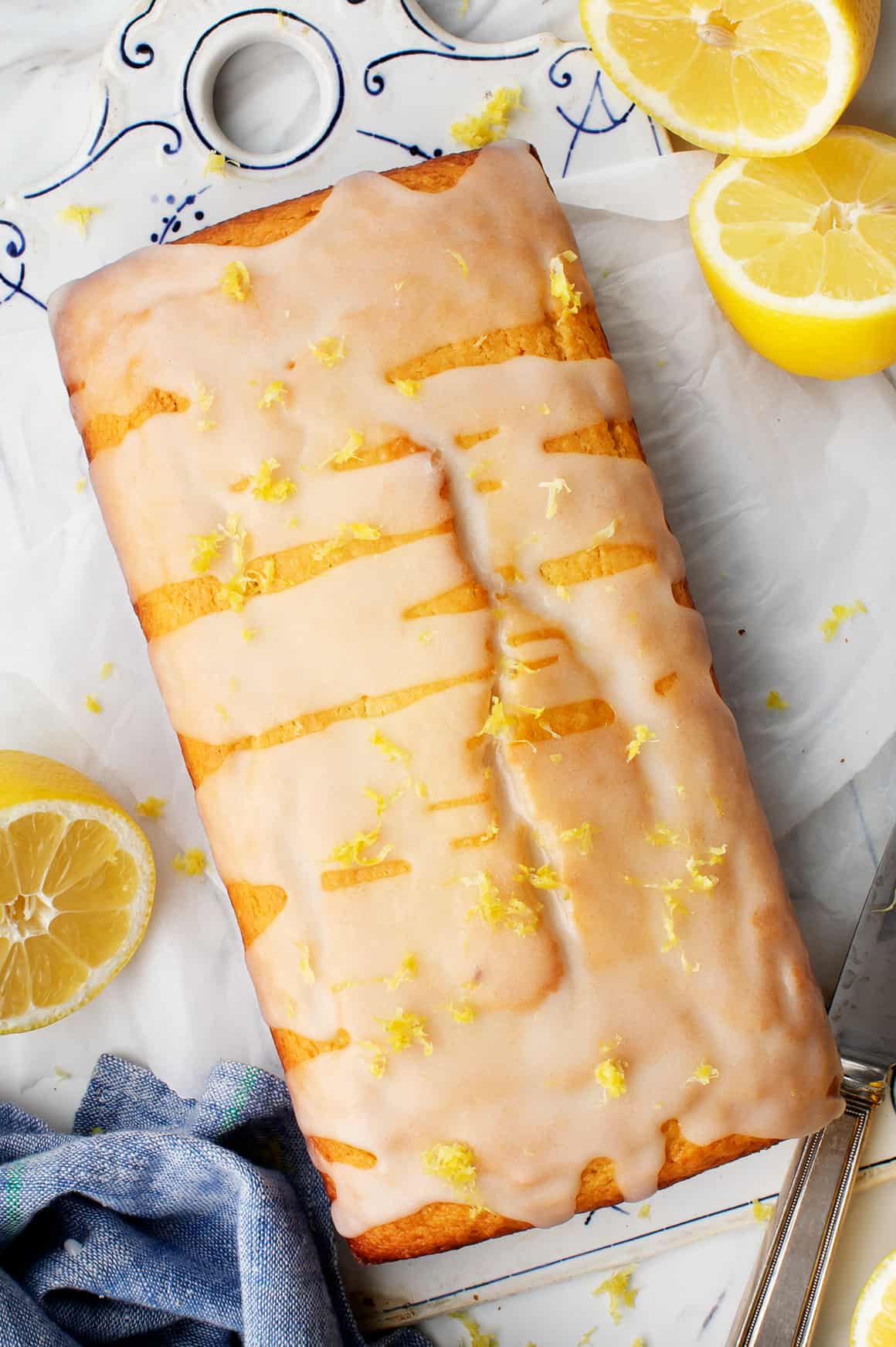 Candied Lemon and Vinegar Tart with Yogurt Glaze