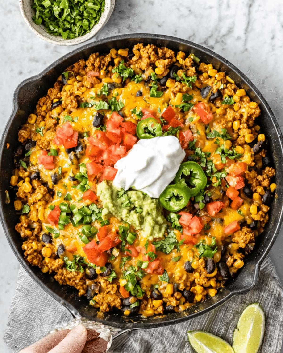 Taco Pasta with Ground Turkey & Corn