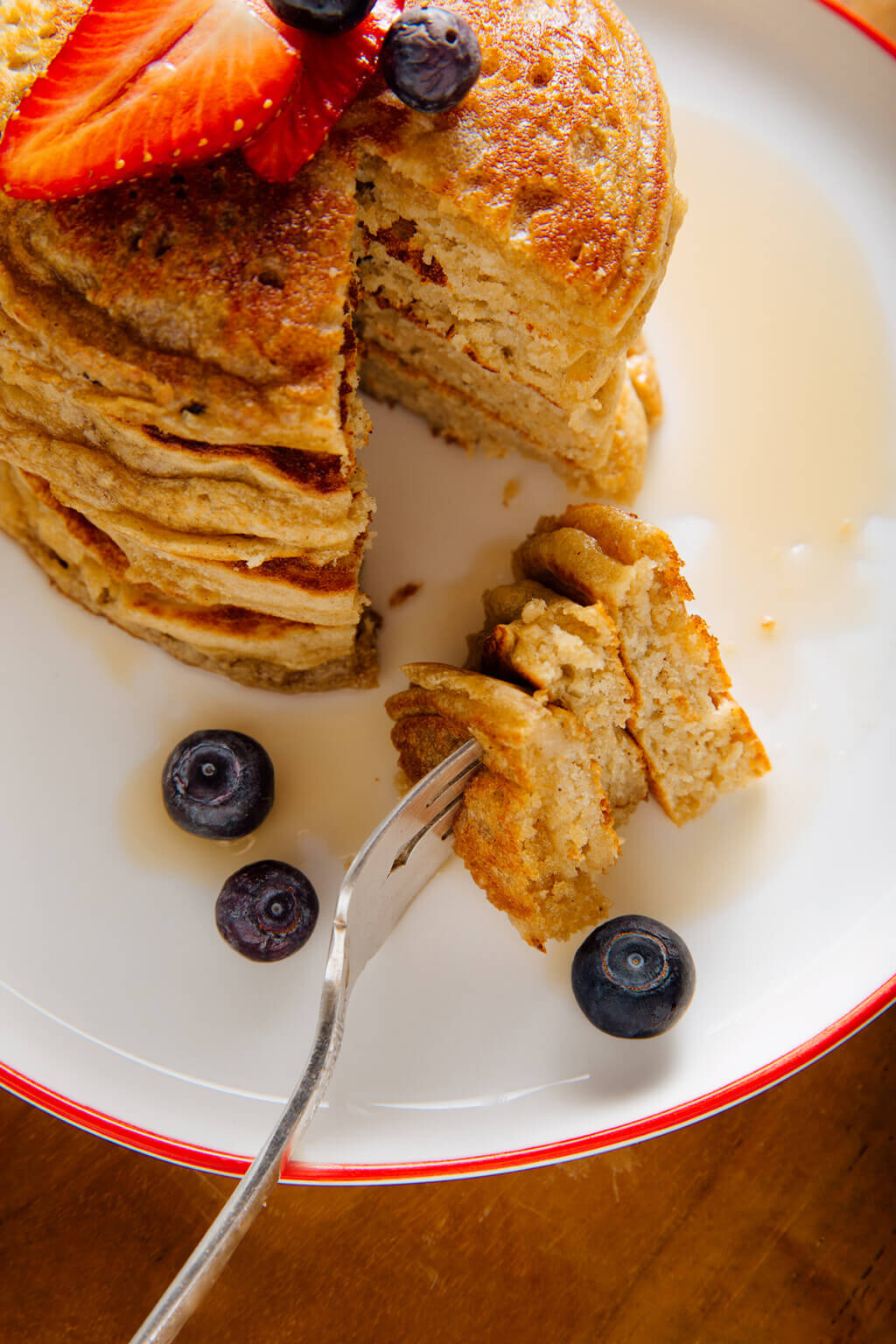 Gluten-Free Almond Flour Pancakes with Mixed Berries