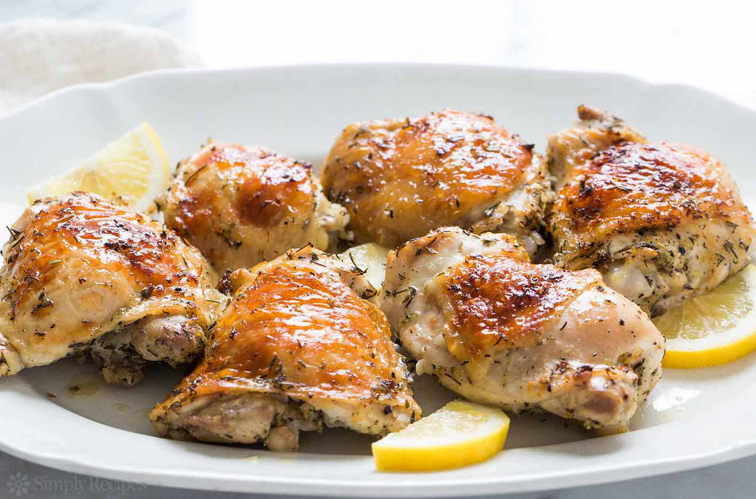 Baked Lemon-Honey Chicken with Thyme and Garlic
