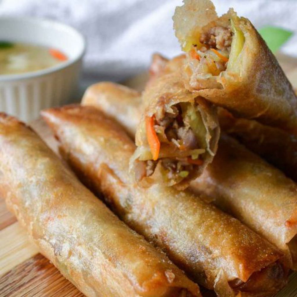 Pan-Fried Lumpia Wraps with Pork and Vegetables
