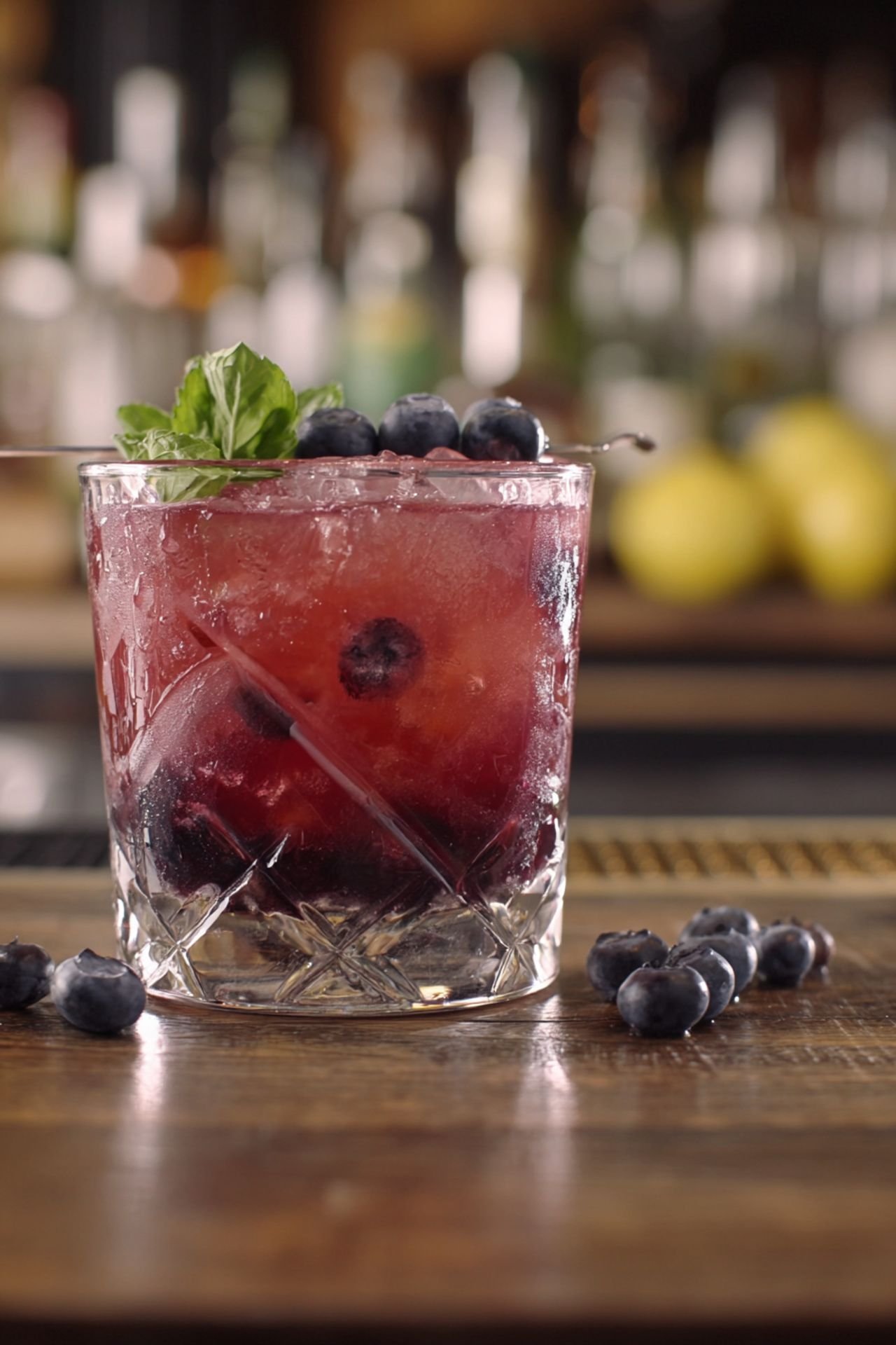 Midnight Berry Bourbon Smash