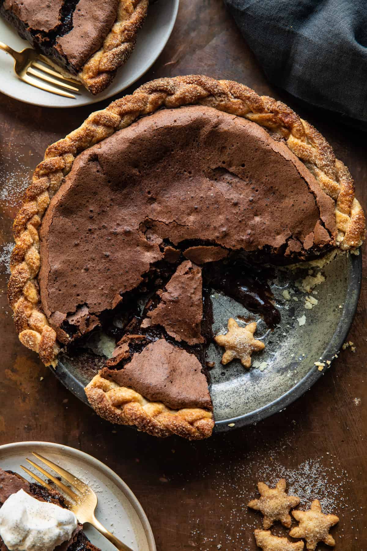 Coffee-Infused Chocolate and Hazelnut Tart with Vanilla Bean Crust