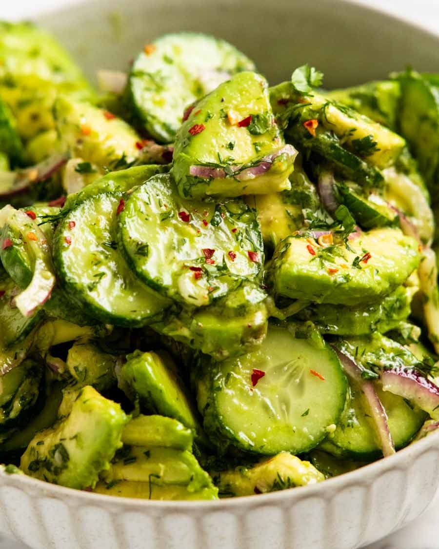 Native Quandong and Avocado Salad with Lemon Myrtle Vinaigrette