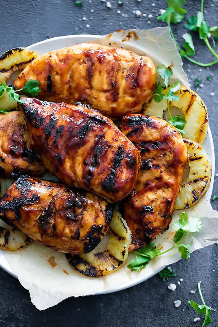 Grilled Pineapple and Hawaiian BBQ Chicken Bowl