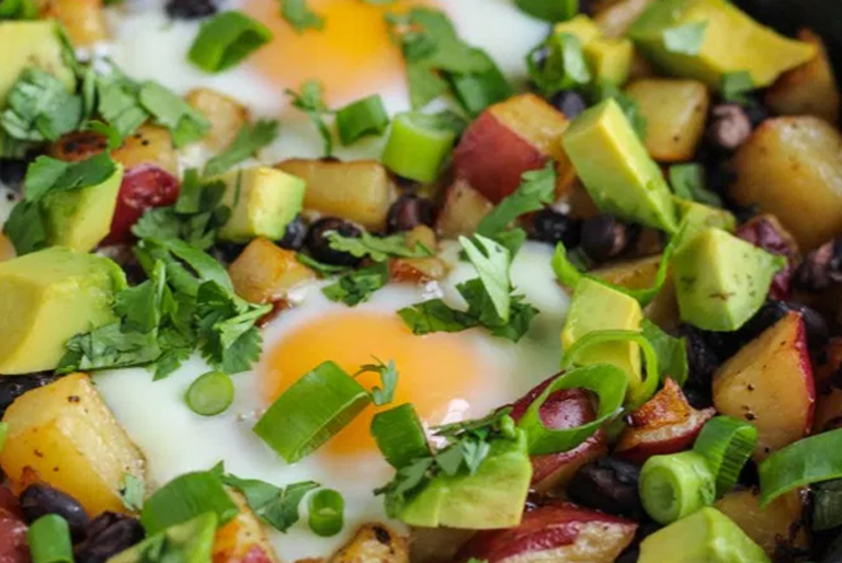 Herbed Egg & Avocado Breakfast Hash