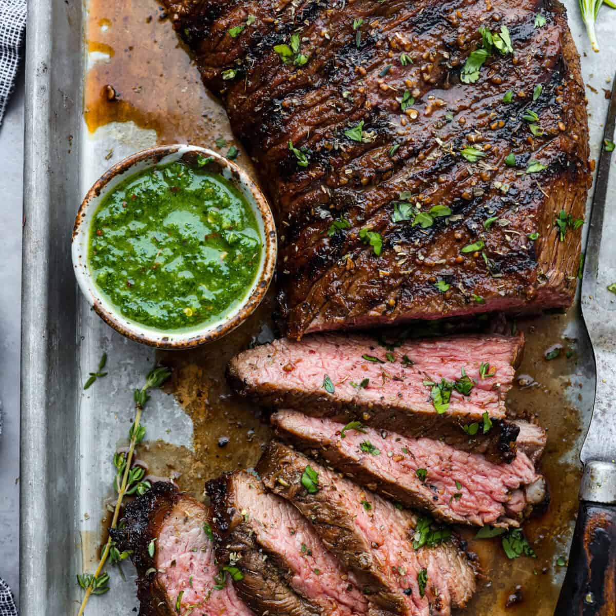Grilled Tri-Tip with Charred Corn and Cilantro Salsa