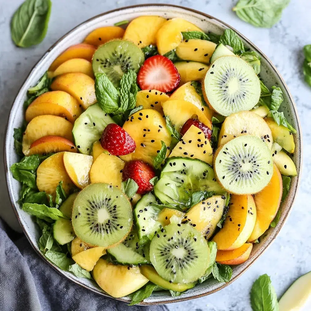 Tiki-Inspired Tropical Fruit Salad with Lime-Mint Dressing