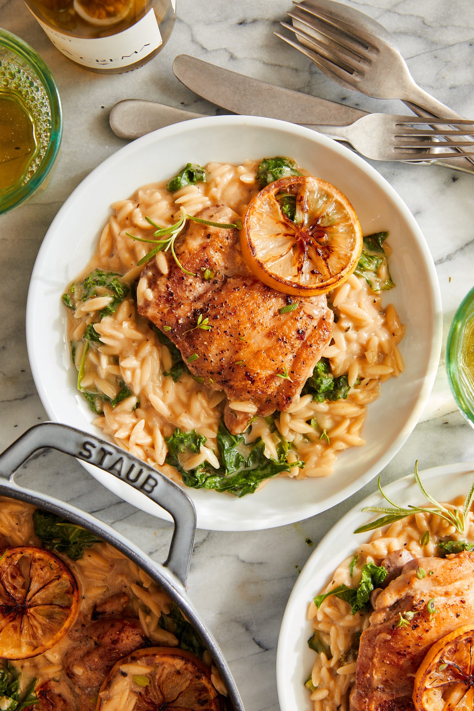 One-Pot Lemon Garlic Chicken with Spinach and Parmesan