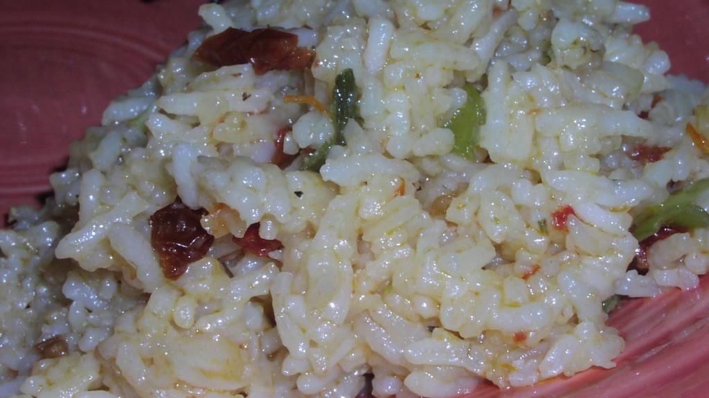 Sautéed Poblano and Tomato Rice Pilaf