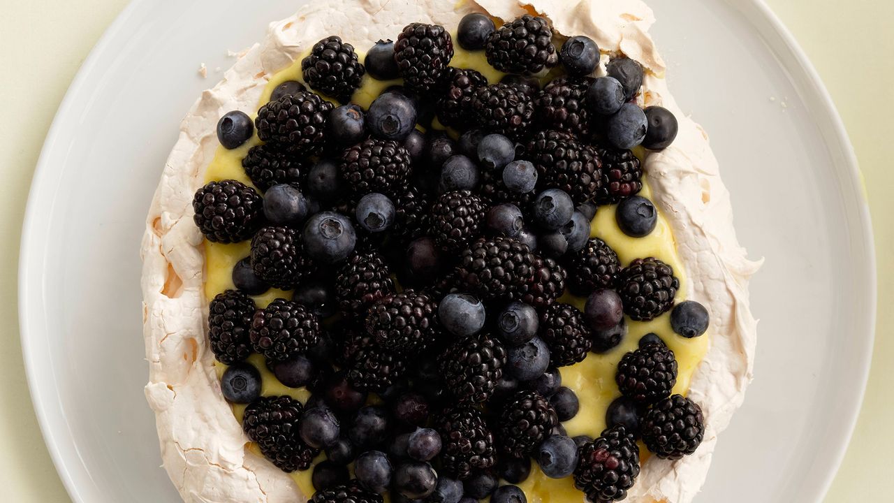 Native Berry Pavlova with Honey and Lemon Myrtle