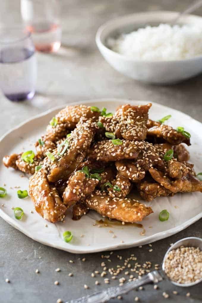 Sautéed Chicken with Honey Mustard and Toasted Sesame Seeds