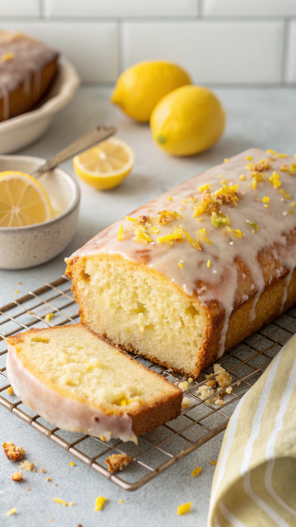 Zesty Lemon Loaf Cake with Tangy Glaze