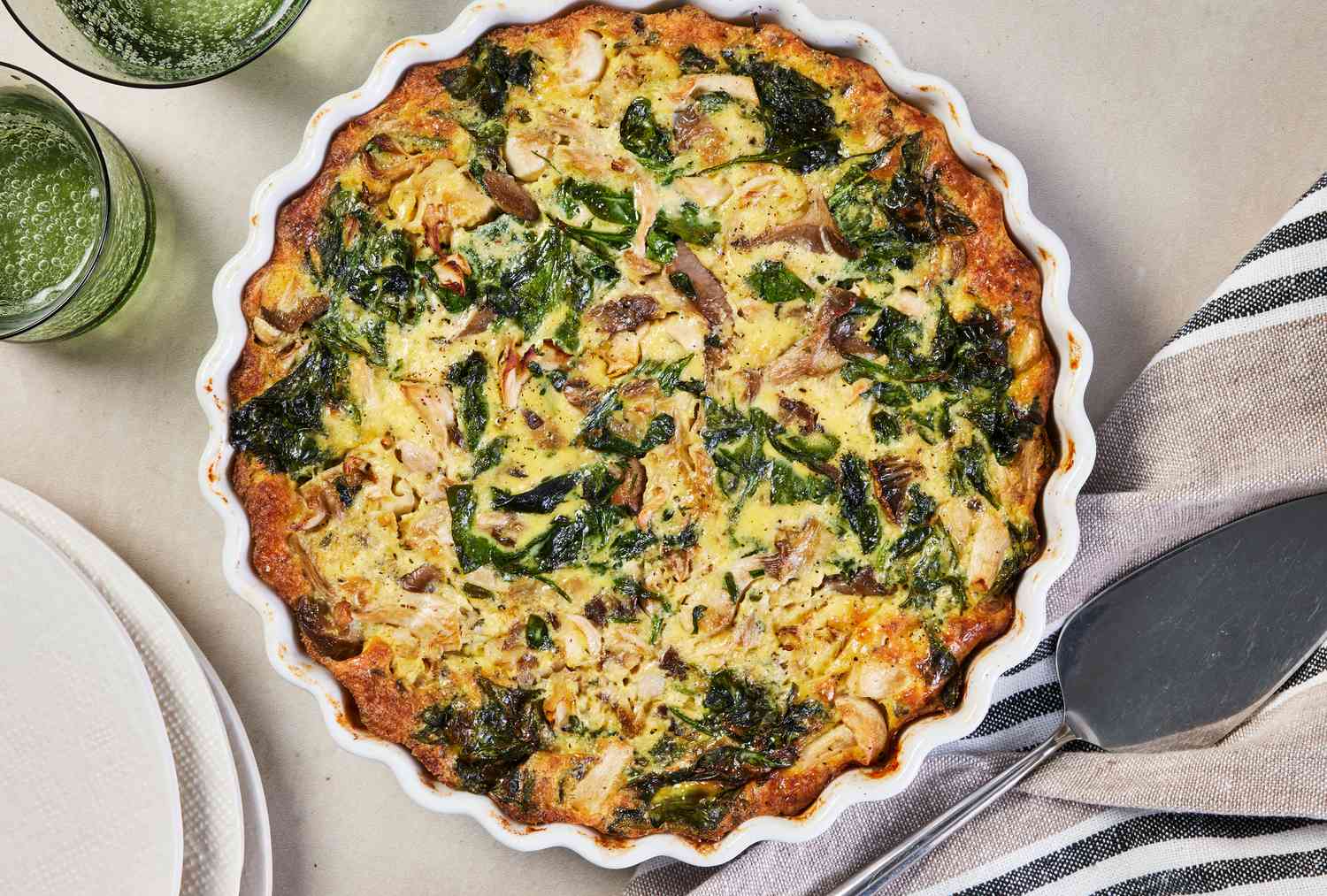 Wattleseed and Spinach Quiche with Smoked Bacon