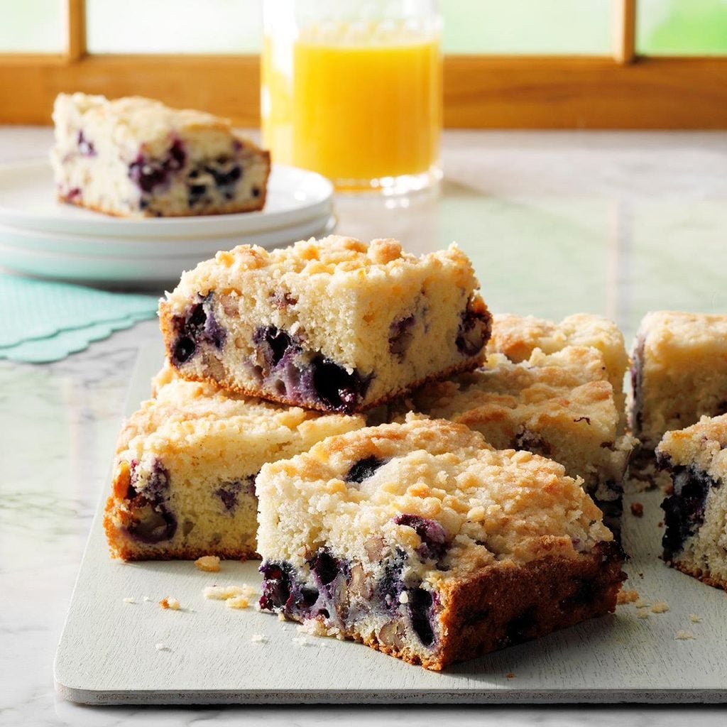 Blueberry Streusel Coffee Cake with Brown Sugar Crumbs