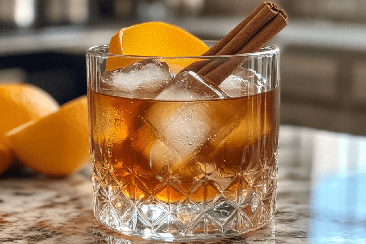 Whiskey Maple Cinnamon Old Fashioned