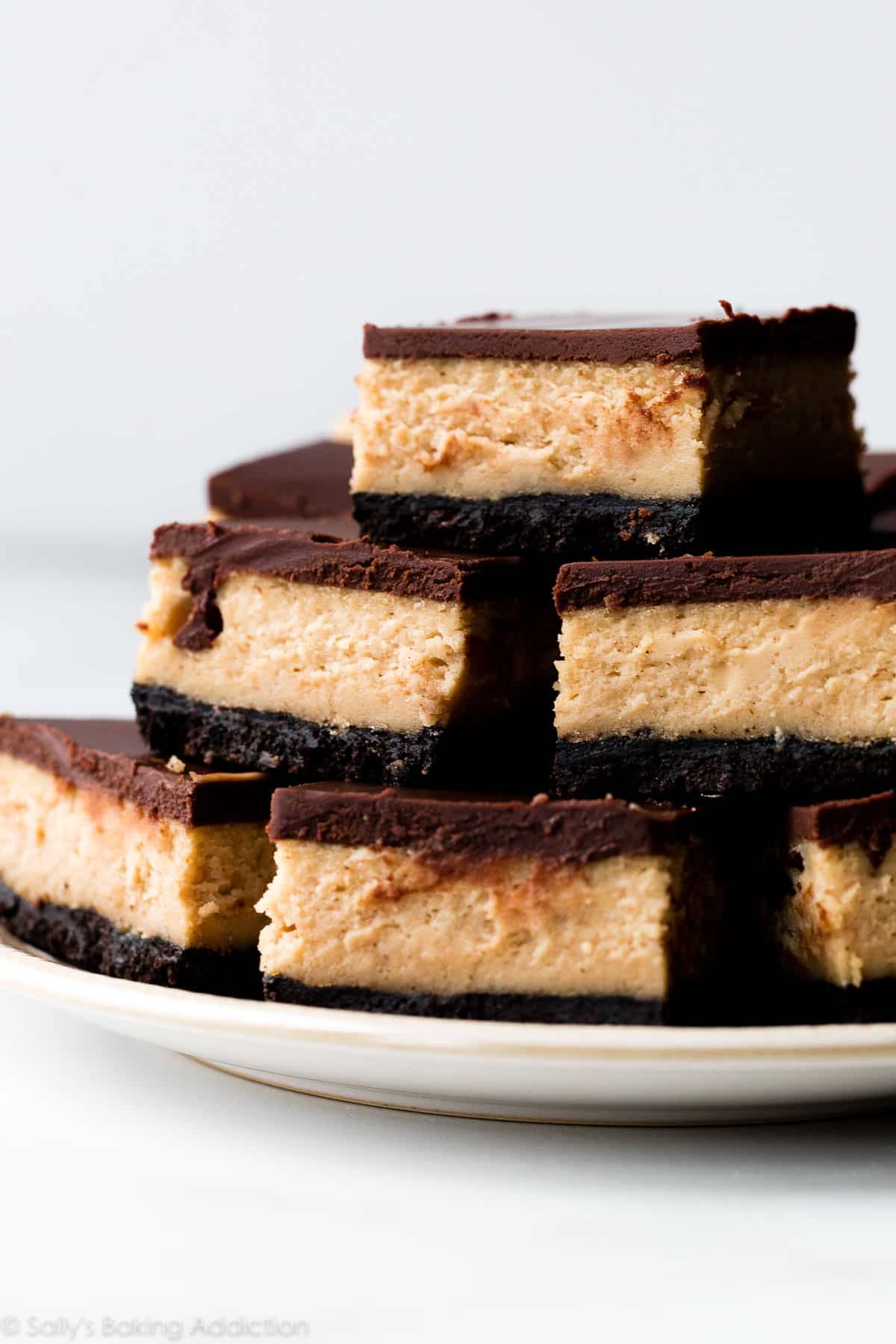 No-Bake Chocolate Peanut Butter Cheesecake Squares