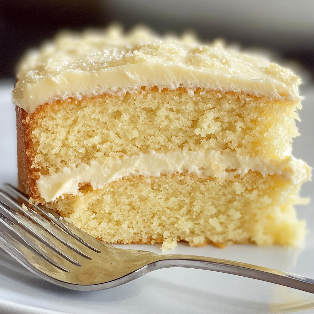 Hand-Mixed One-Bowl Vanilla Cake with Melted Butter