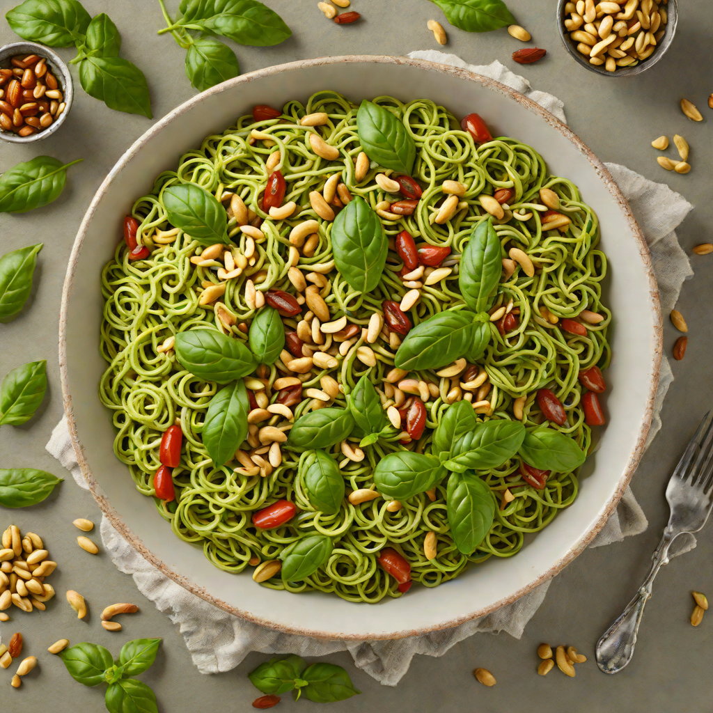 Authentic Genovese Basil Pesto with Pine Nuts