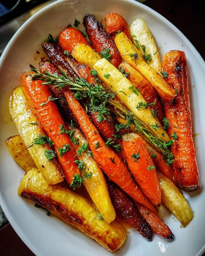 Maple-Glazed Roasted Carrot and Parsnip Medley