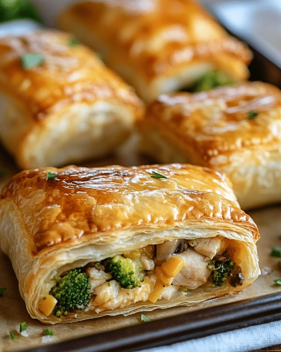 Mini Cheese and Chicken Pockets with Veggie Filling