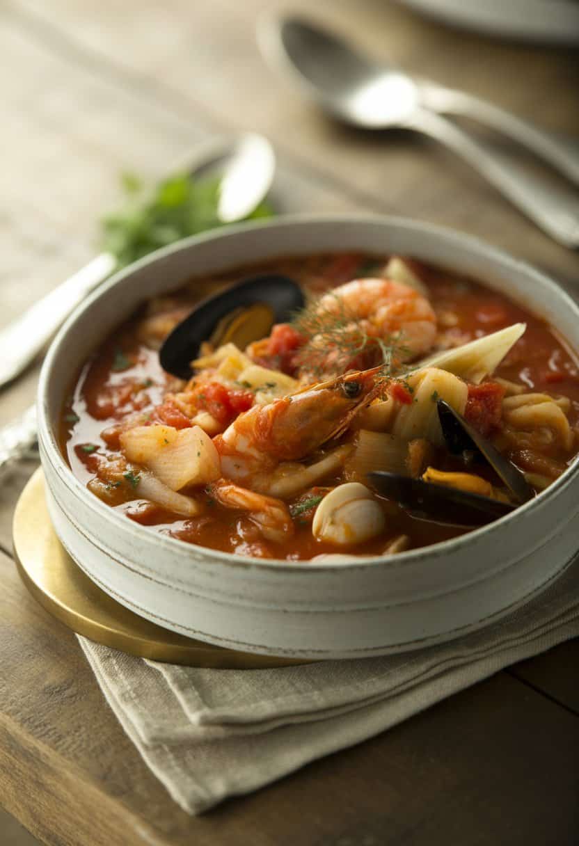 Spiced Seafood Stew with Tomatoes and Fennel