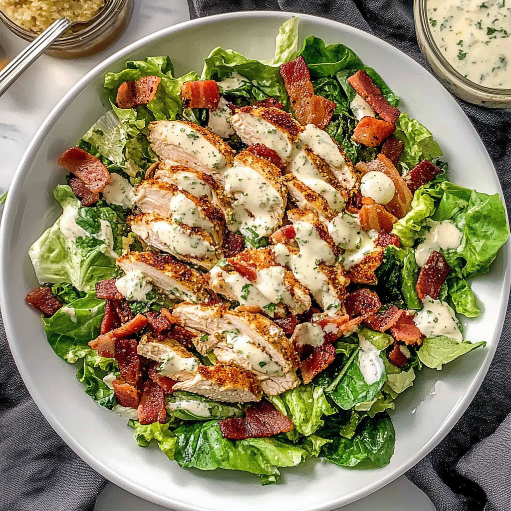 Greek Yogurt Ranch Dressing with Chicken Bacon Ranch Salad