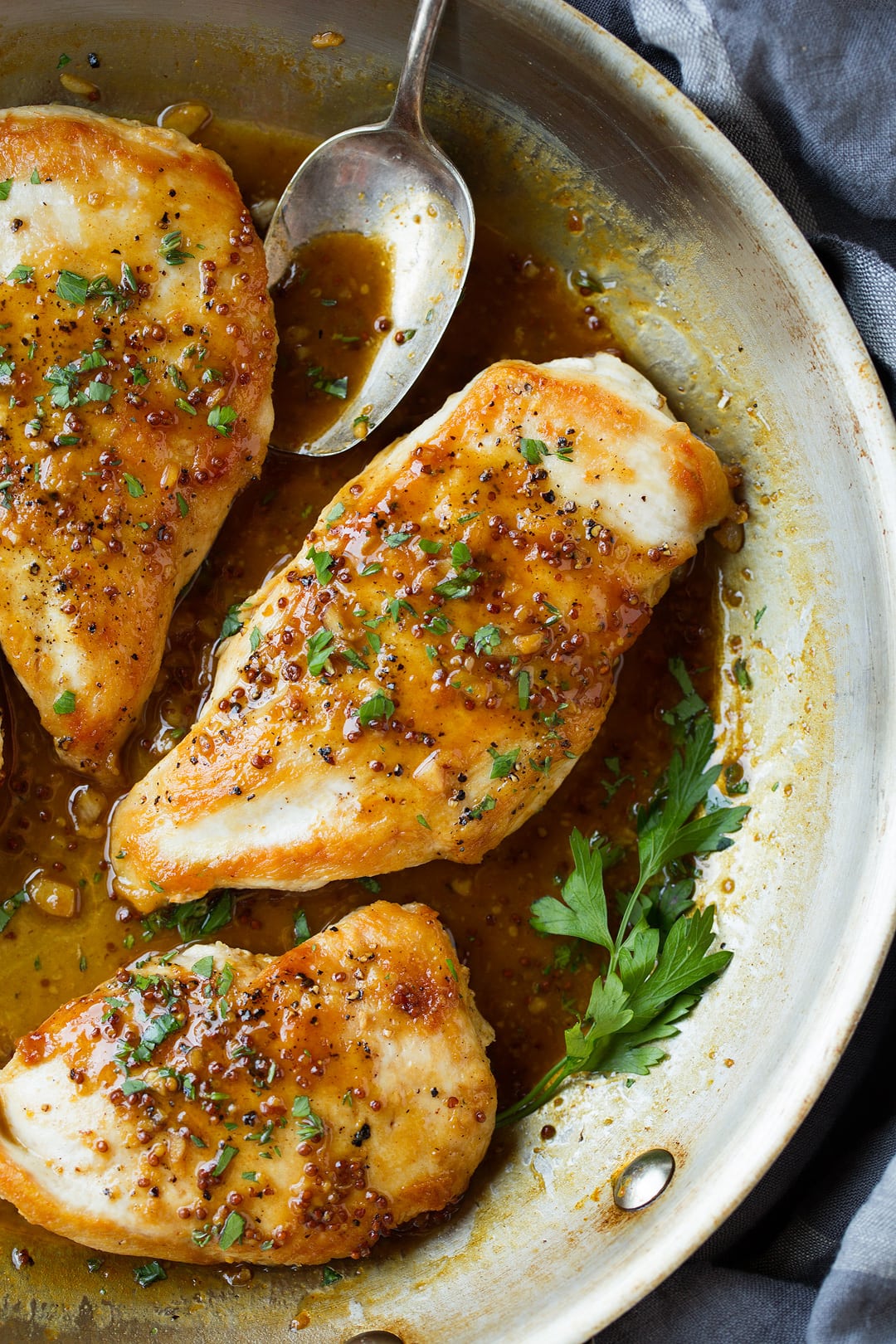 Pan-Seared Chicken with Tangy Honey Mustard Sauce
