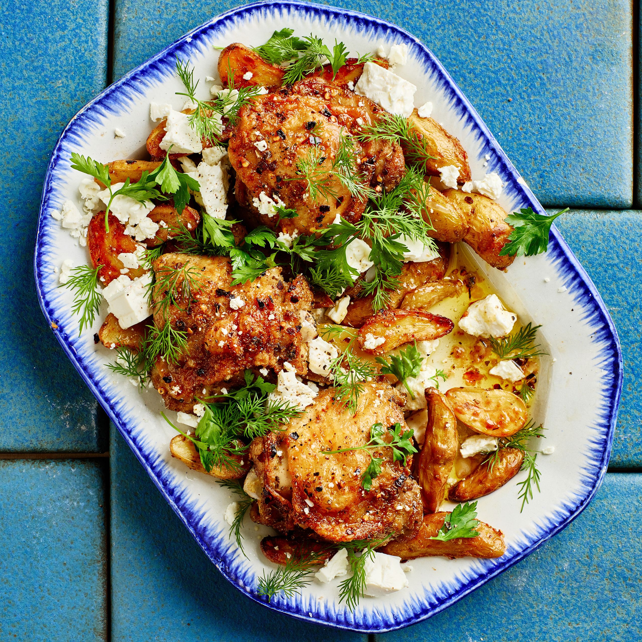 Lemon-Dill Sheet Pan Chicken with Roasted Potatoes