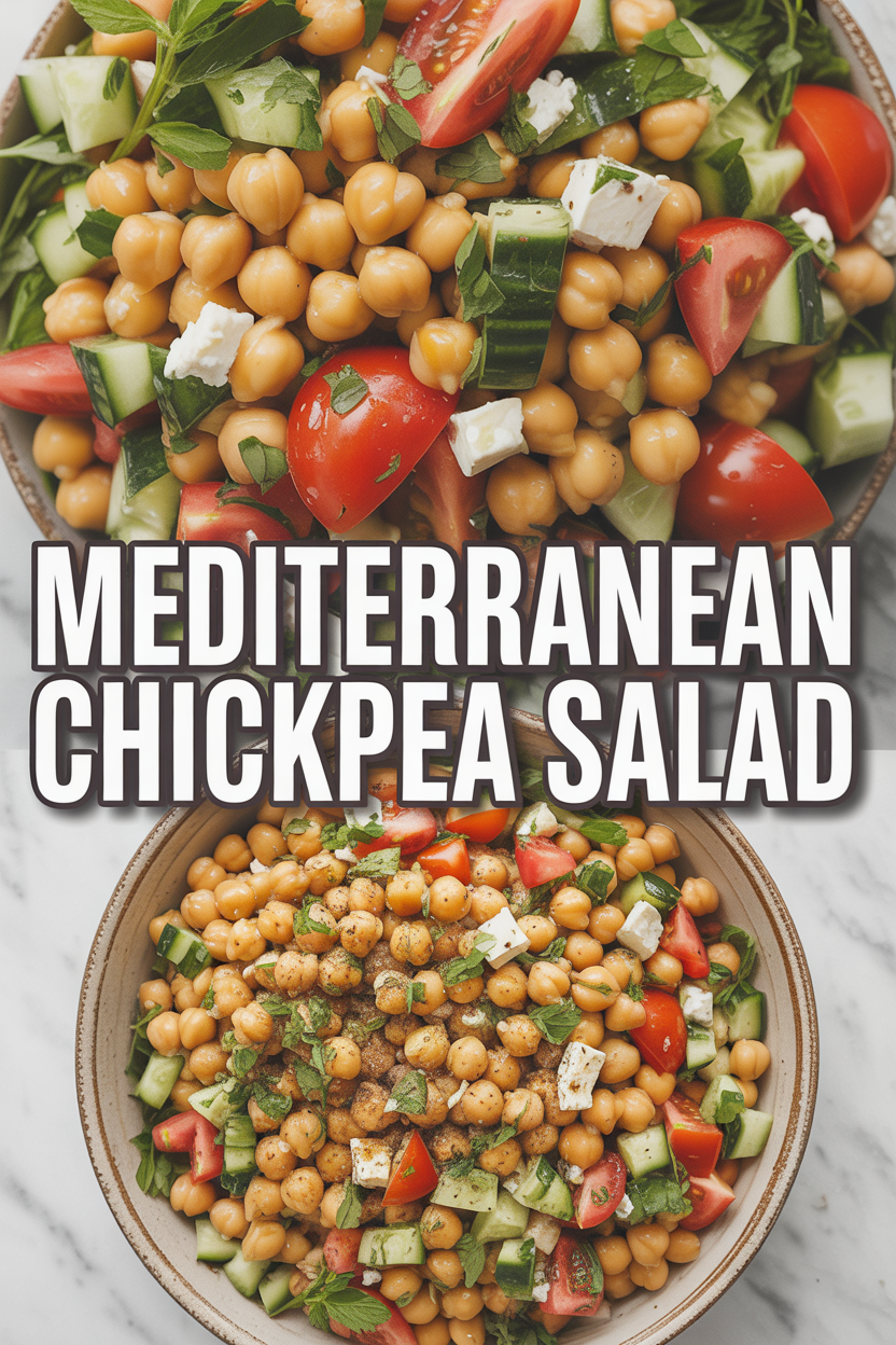 Mediterranean Sheet Pan Chickpea Bowls with Lemon-Herb Dressing