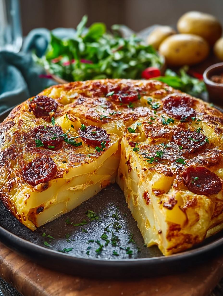 Pan-Seared Chorizo and Potato Tortilla