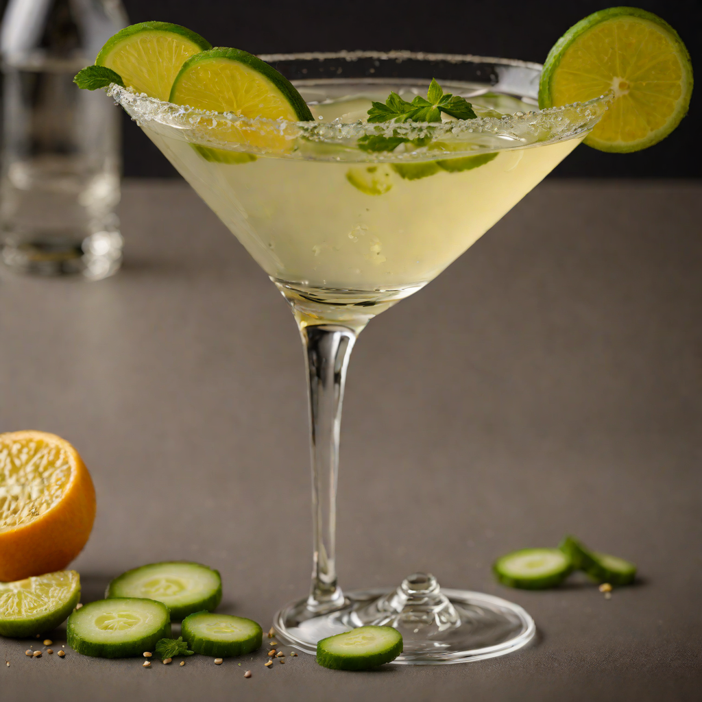 Citrus-Infused Gin Martini with Cucumber
