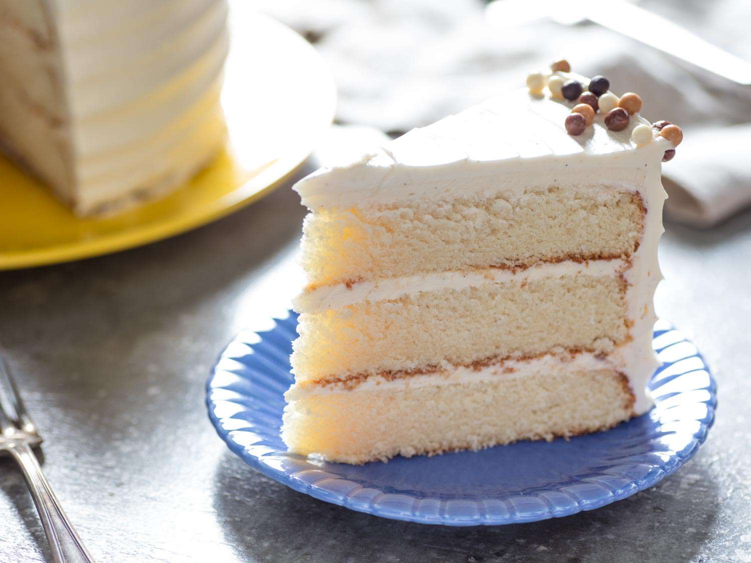Hand-Mixed Vanilla Butter Cake with Melted Butter and Cornstarch