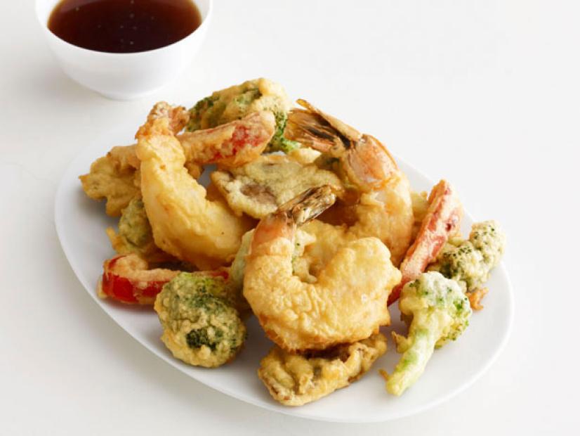 Japanese Tempura Shrimp and Vegetable Spring Rolls