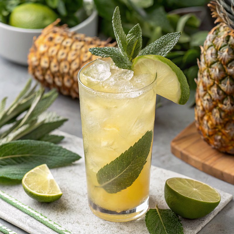 Pineapple Sage Tequila Smash