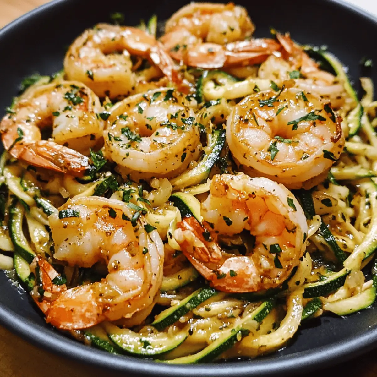 Garlic and Herb Sautéed Shrimp with Zucchini Noodles