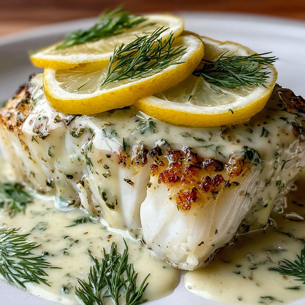 Baked Cod with Lemon-Dill Yogurt Sauce and Roasted Vegetables