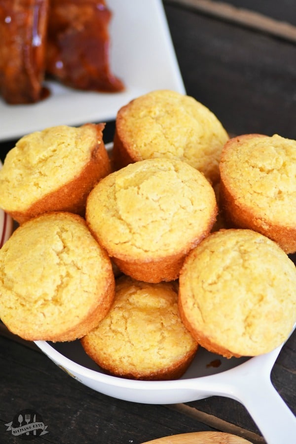 Honey Chipotle Smoked Ribs with Cornbread Muffins